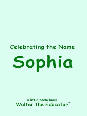 cover image of Celebrating the Name Sophia